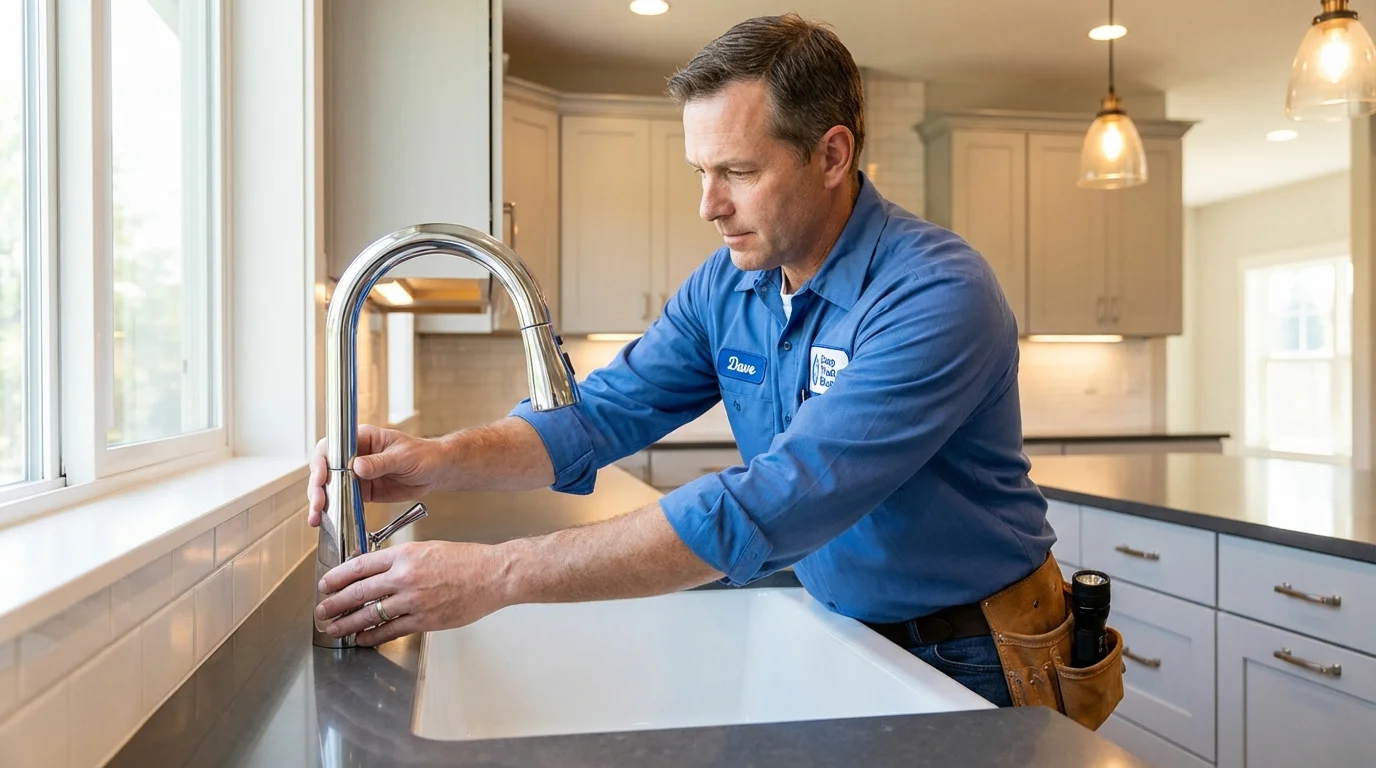 Kitchen faucet installation by Johns Plumbing LLC in Rancho Palos Verdes