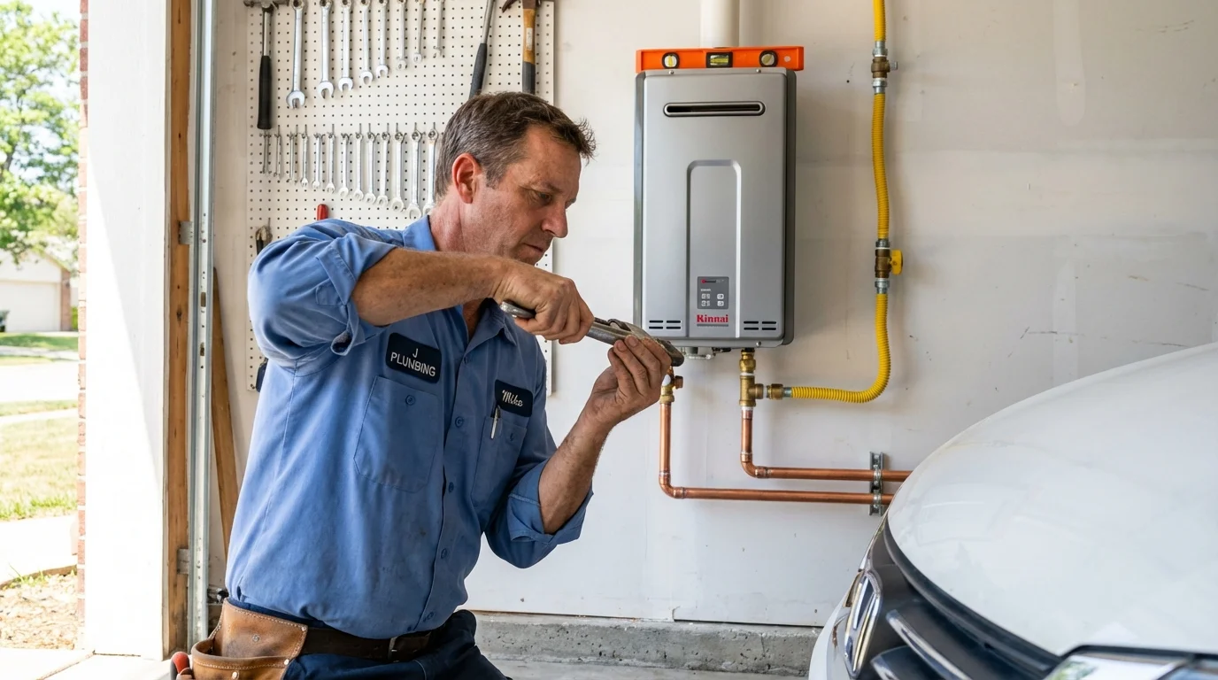 Tankless water heater installation by a Johns Plumbing LLC plumber in Rancho Palos Verdes